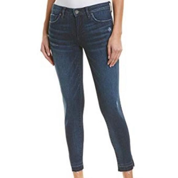 Kut from the Kloth Donna Ankle Skinny Lightly Distressed Jeans Size 10 Boho - Picture 1 of 11